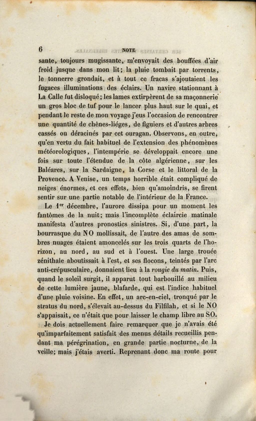 Cover of Note sur certaines tempêtes hibernales de l'Algérie