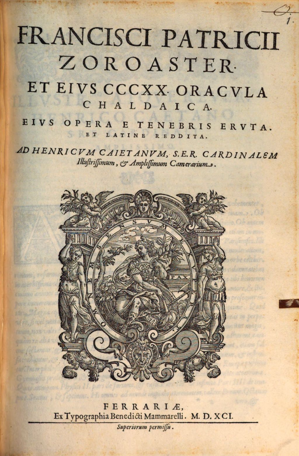 Cover of Francisci Patricii Zoroaster Et Eivs CCCXX. Oracvla Chaldaica