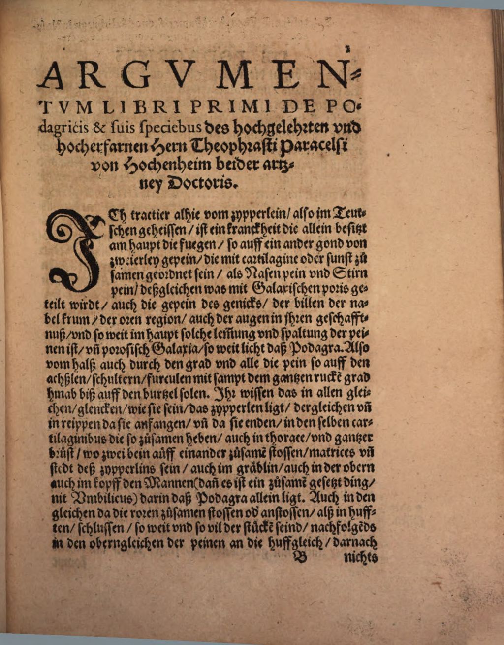 Cover of Des Hochgelerten un[d] Hocherfarnen Herren Theophrasti Paracelsi von Hohenheim, beyder Artzney Doctoris, etliche tractaten