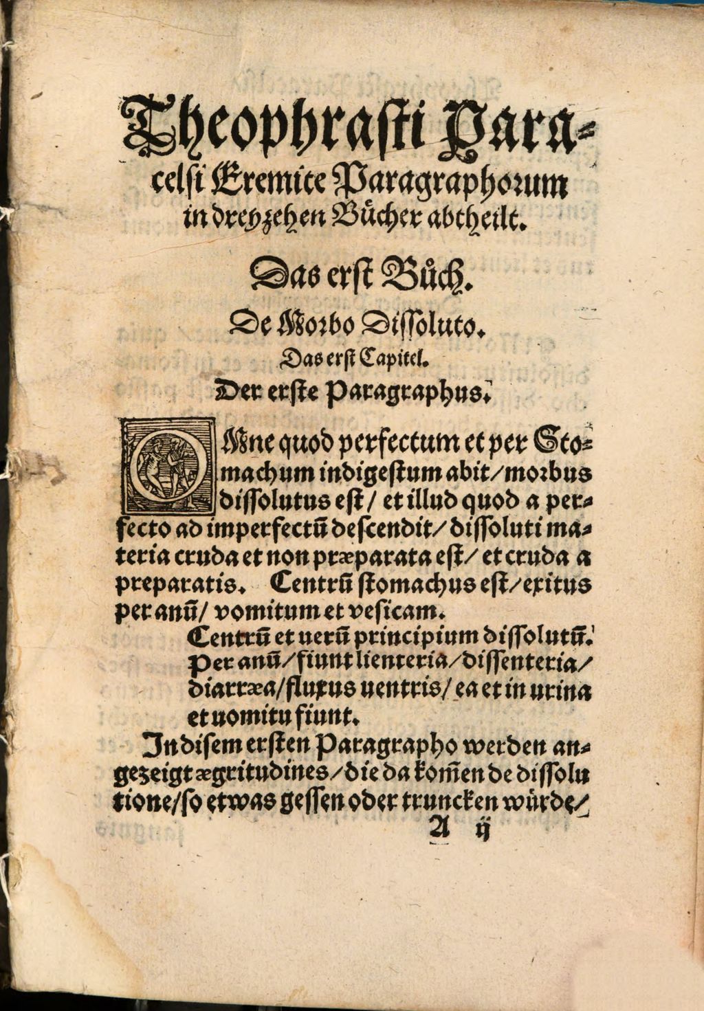 Cover of Dreyzehen Bücher, Des hoch gelehrten unnd weit berümpten Herren, D. Theophrasti Paracelsi, Eremite, Paragraphorum, &c