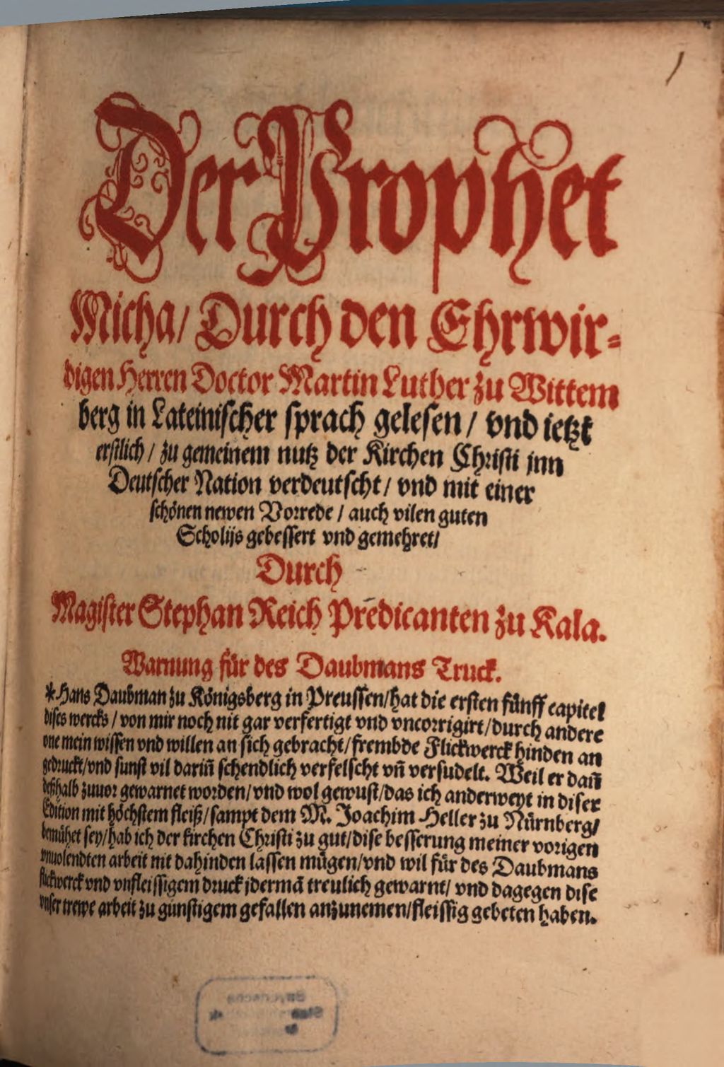 Cover of Der Prophet Micha