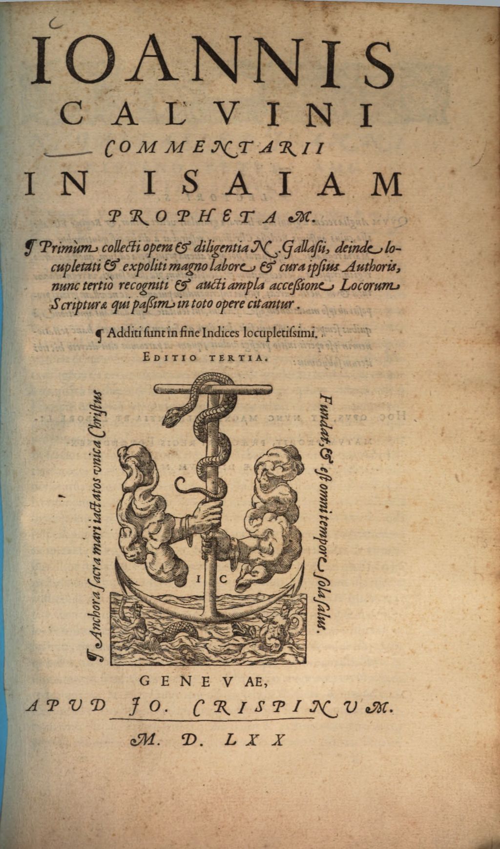 Cover of Joh. Calvini comentarii in Isaiam