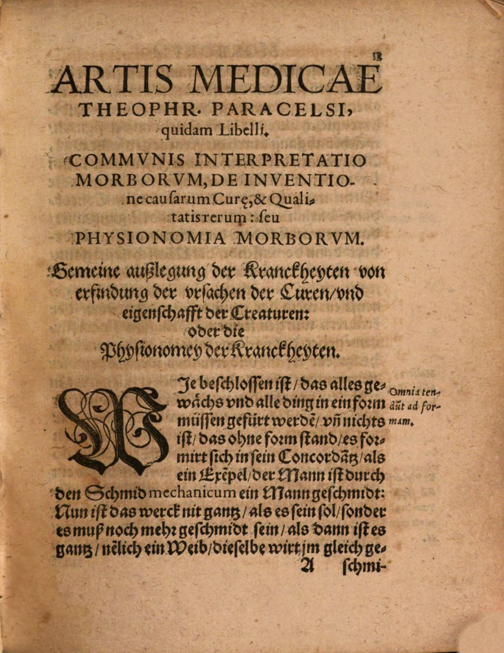 Cover of Medici Libelli, Des hocherfarnesten Herrn Theophrasti Paracelsi, beyder Artzeney Doctoris