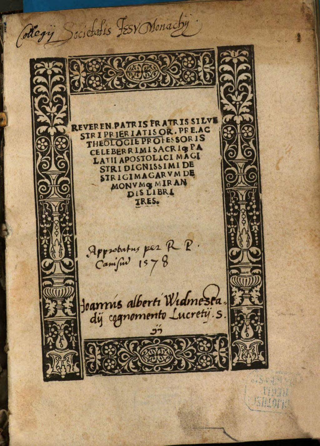 Cover of De strigimagarum demonumque mirandis libri tres