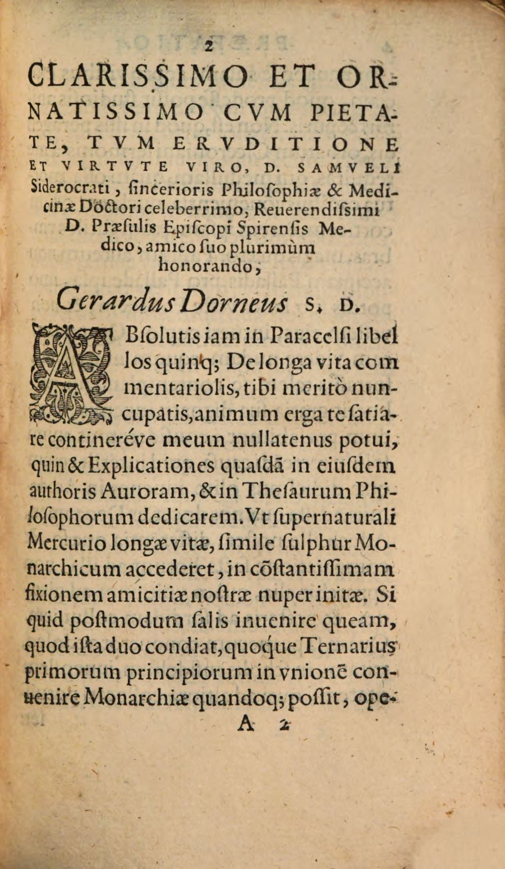 Cover of Gerardi Dornei In Theophrasti Paracelsi Auroram Philosophorum Thesaurum et mineralem oeconomiam commentaria