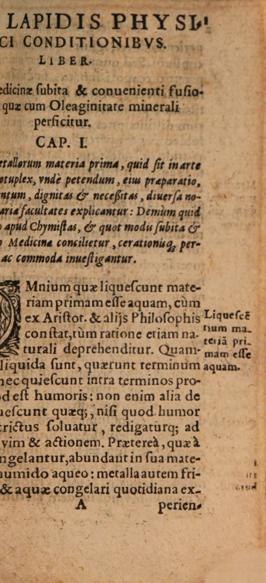 Cover of De Lapidis Physici Conditionibus Liber