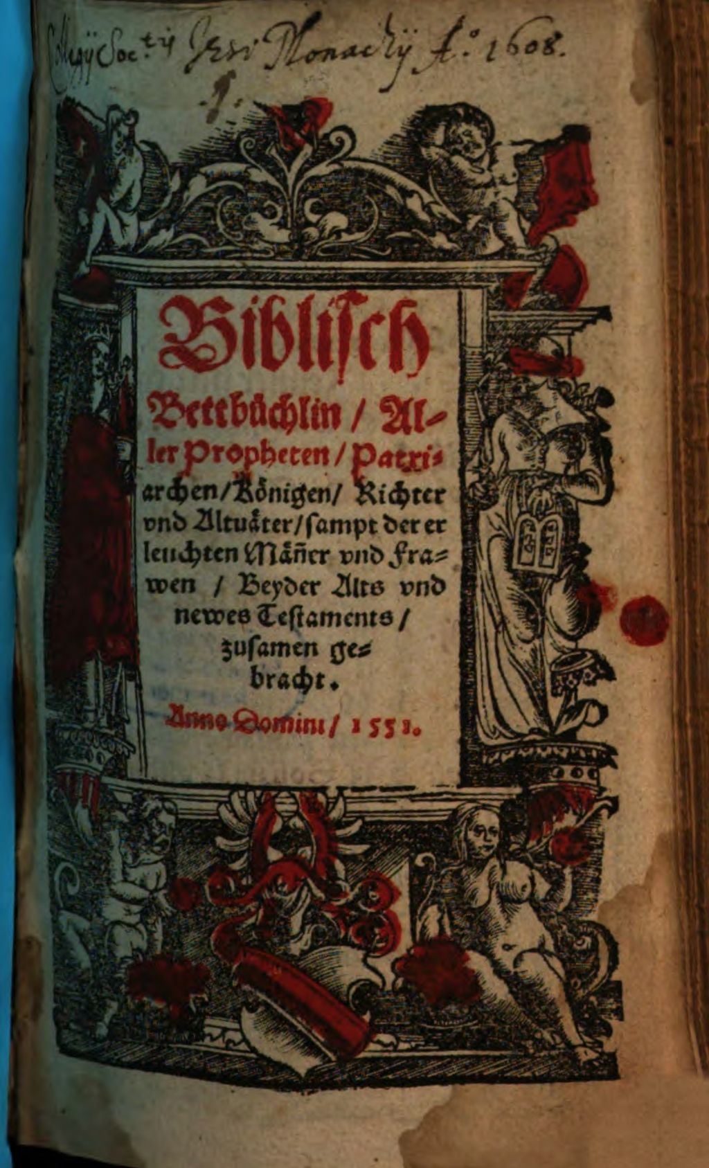 Cover of Biblisch Bettbüchlin Aller Propheten, Patriarchen, Königen, Richter und Altväter