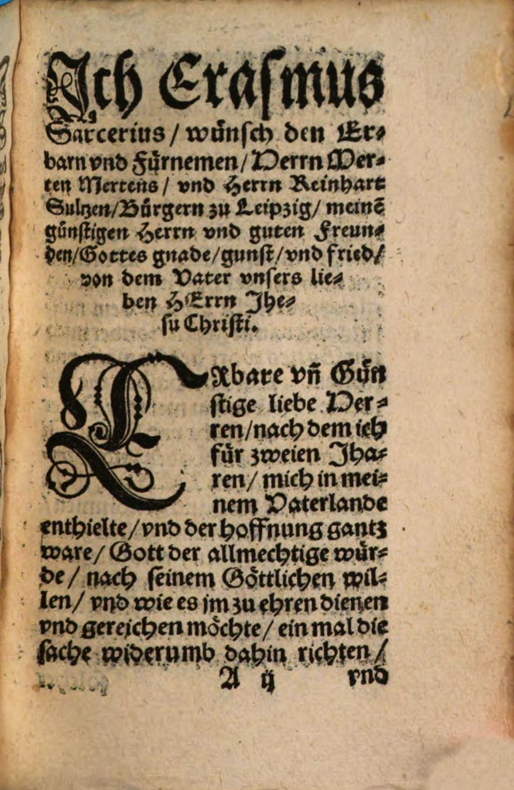 Cover of Einfeltige und Kurtze Summarien, Auslegung und Handlung über die herrliche und schöne Historie der frölichen Aufferstehung unsers lieben Herren Jhesu Christi