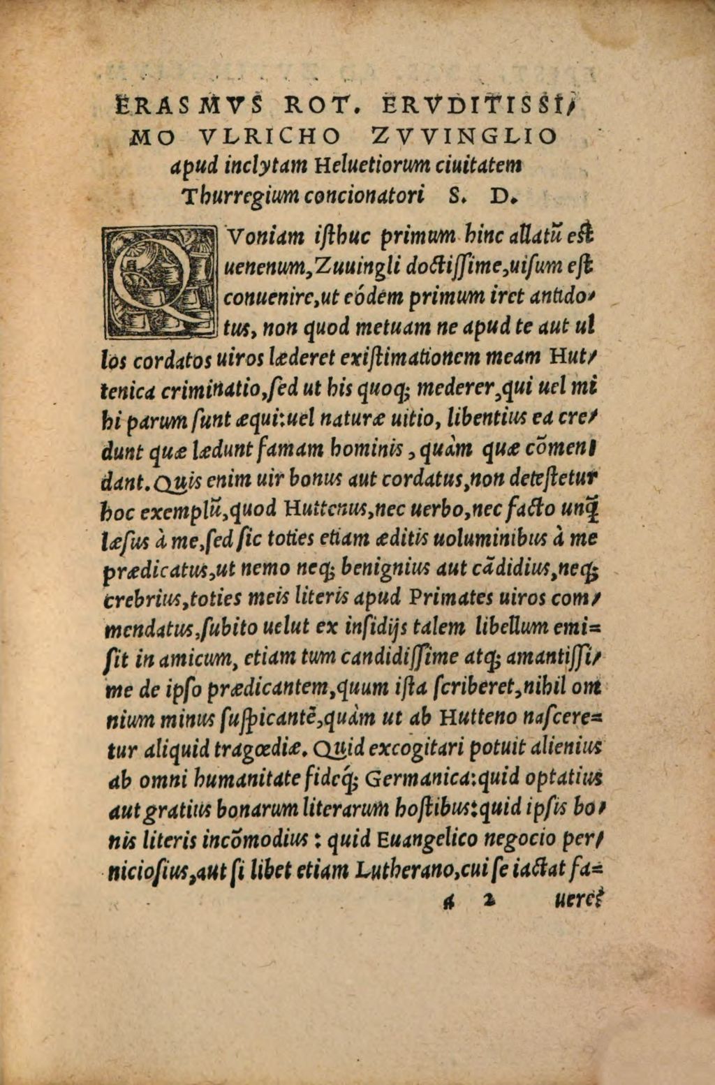 Cover of Spongia Erasmi Aduersus aspergines Hutteni