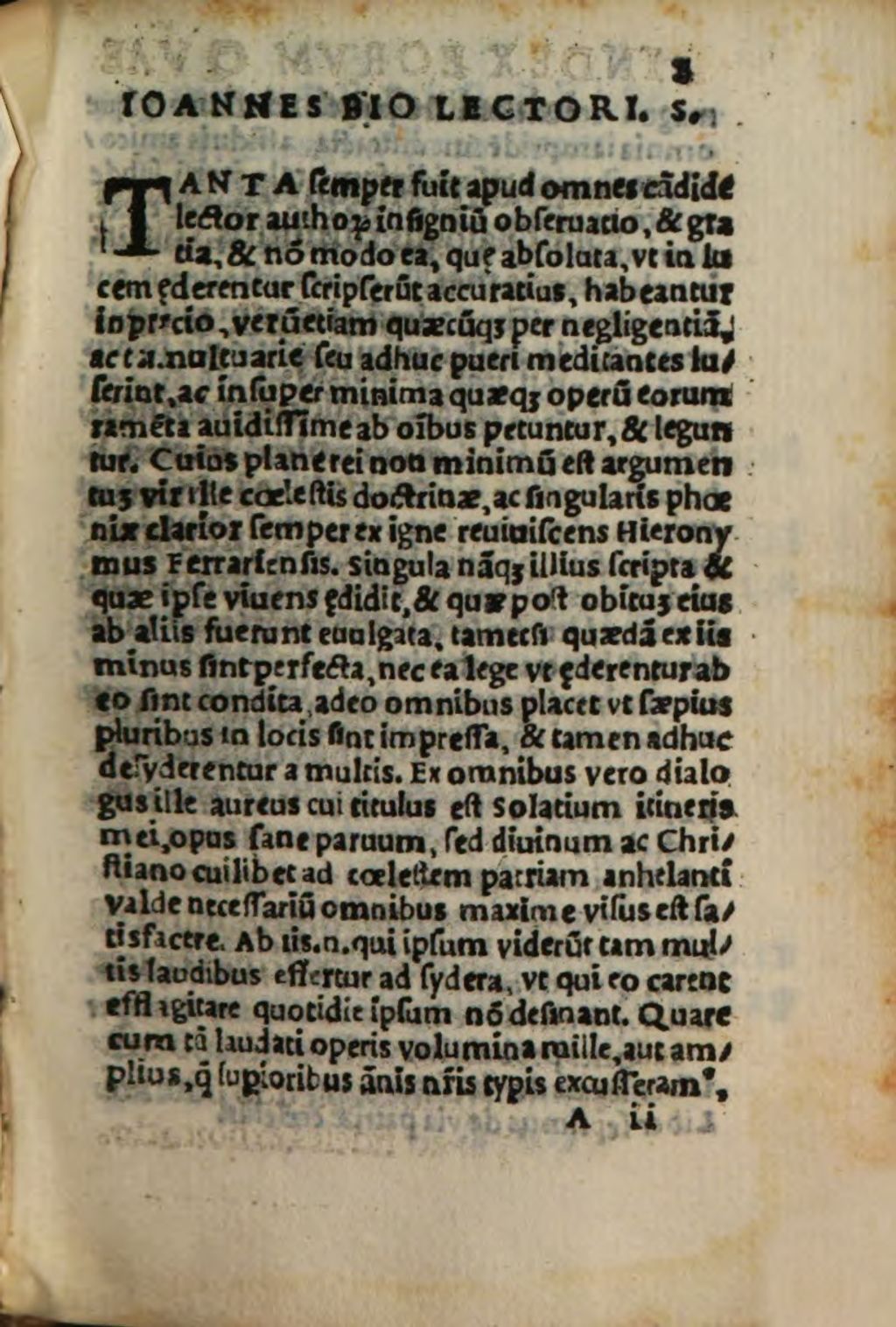 Cover of Re. P.F. Hiero Savo. Or. Praedicatorvm dialogus, cui titulus solatium itineris mei