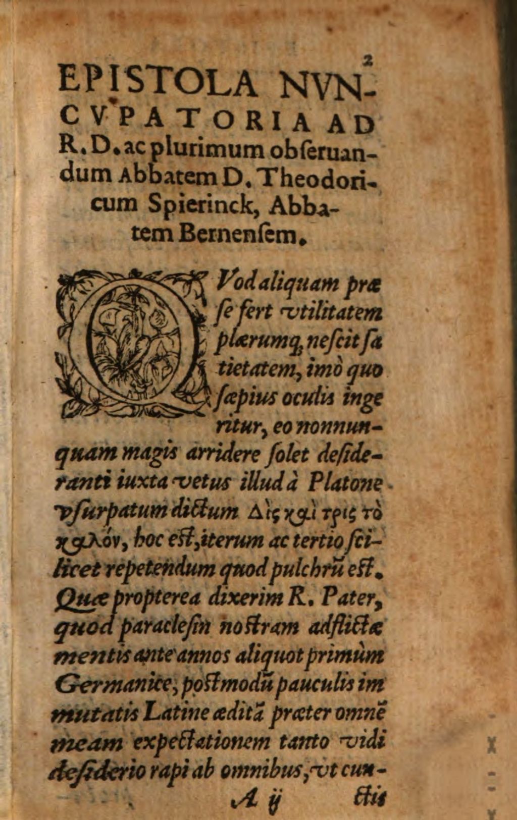Cover of Paracleseon Siue Co[n]solationum afflictarum mentium libri III