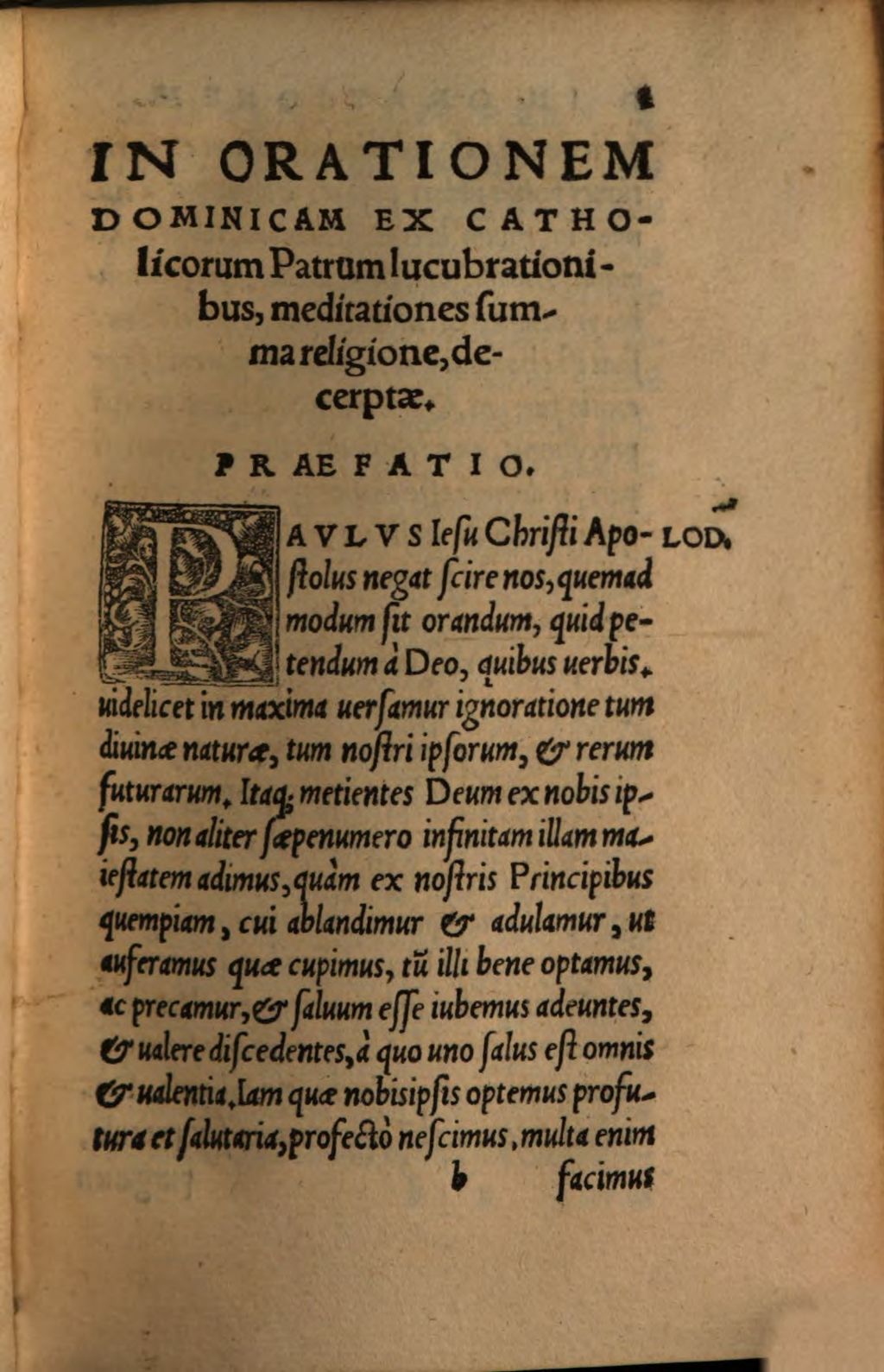 Cover of In orationem dominicam saluberrimae ac sanctissimae meditationes