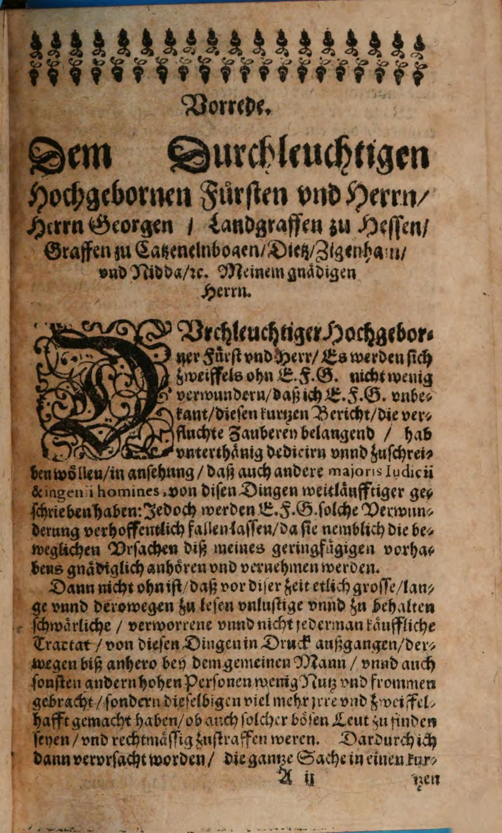 Cover of Wohlgegründeter Bericht, den gantzen Handel von der Hexerey betreffendt