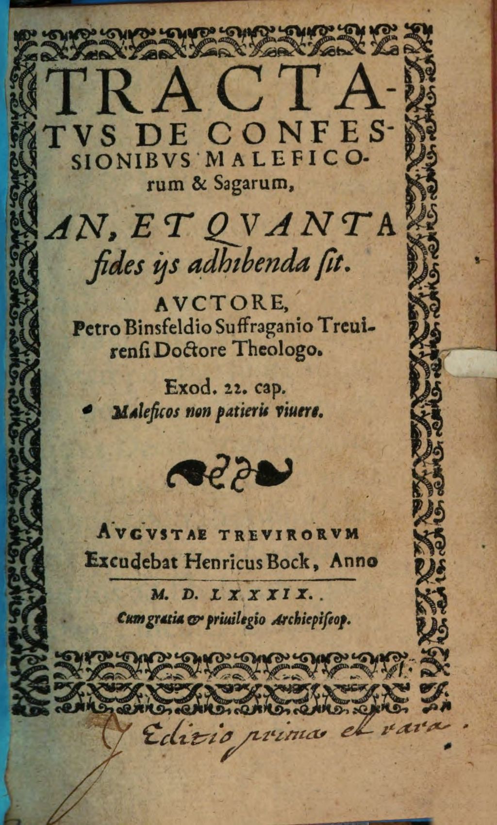 Cover of Tractatvs De Confessionibvs Maleficorum & Sagarum, An, Et Qvanta fiddes ijs adhibenda sit