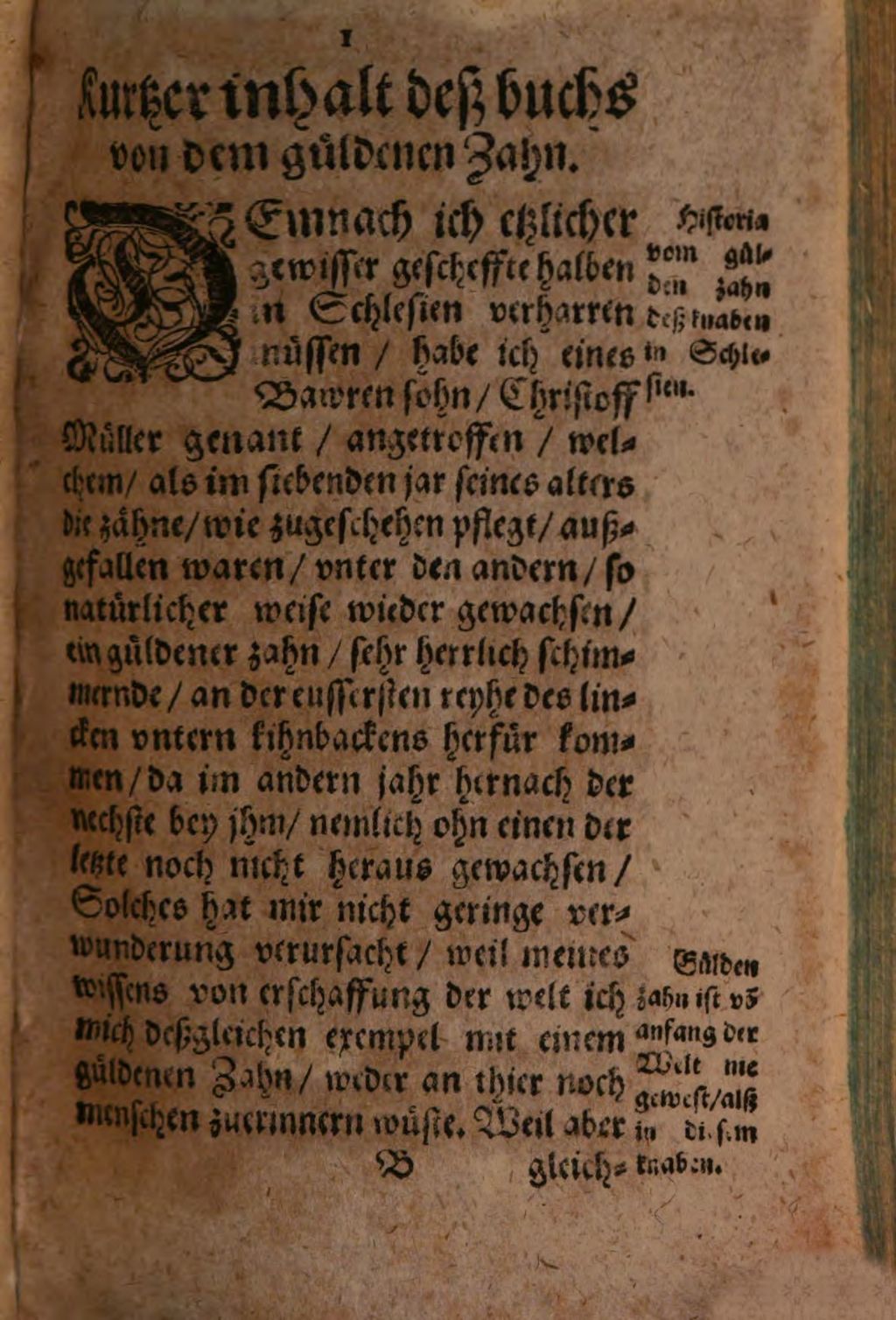 Cover of Iacobi Horstii Doctoris der Artzney vnd Professoris in der Julius Vniuersitet zu Helmstaedt Zwey Buecher: Eins Von dem gueldenen Zahn so einem Knaben in Schlesien gewachsen