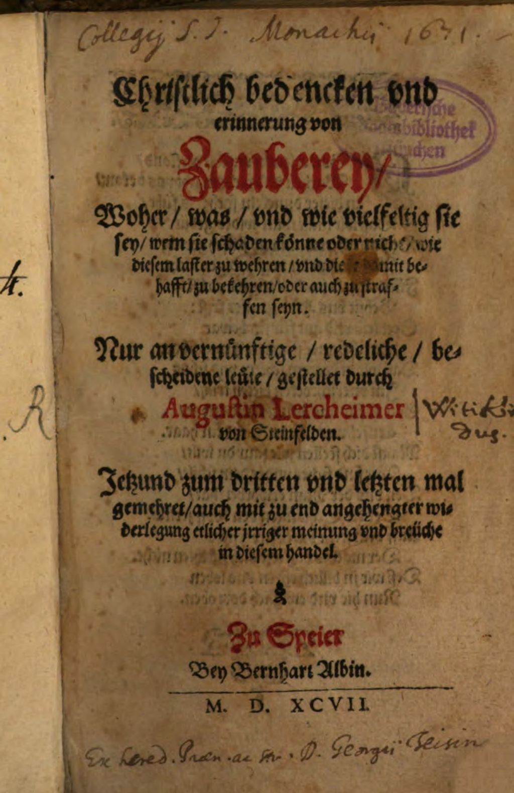 Cover of Daemonolatria, Das ist, Von Unholden und Zauber Geistern dess Nicolai Remigii