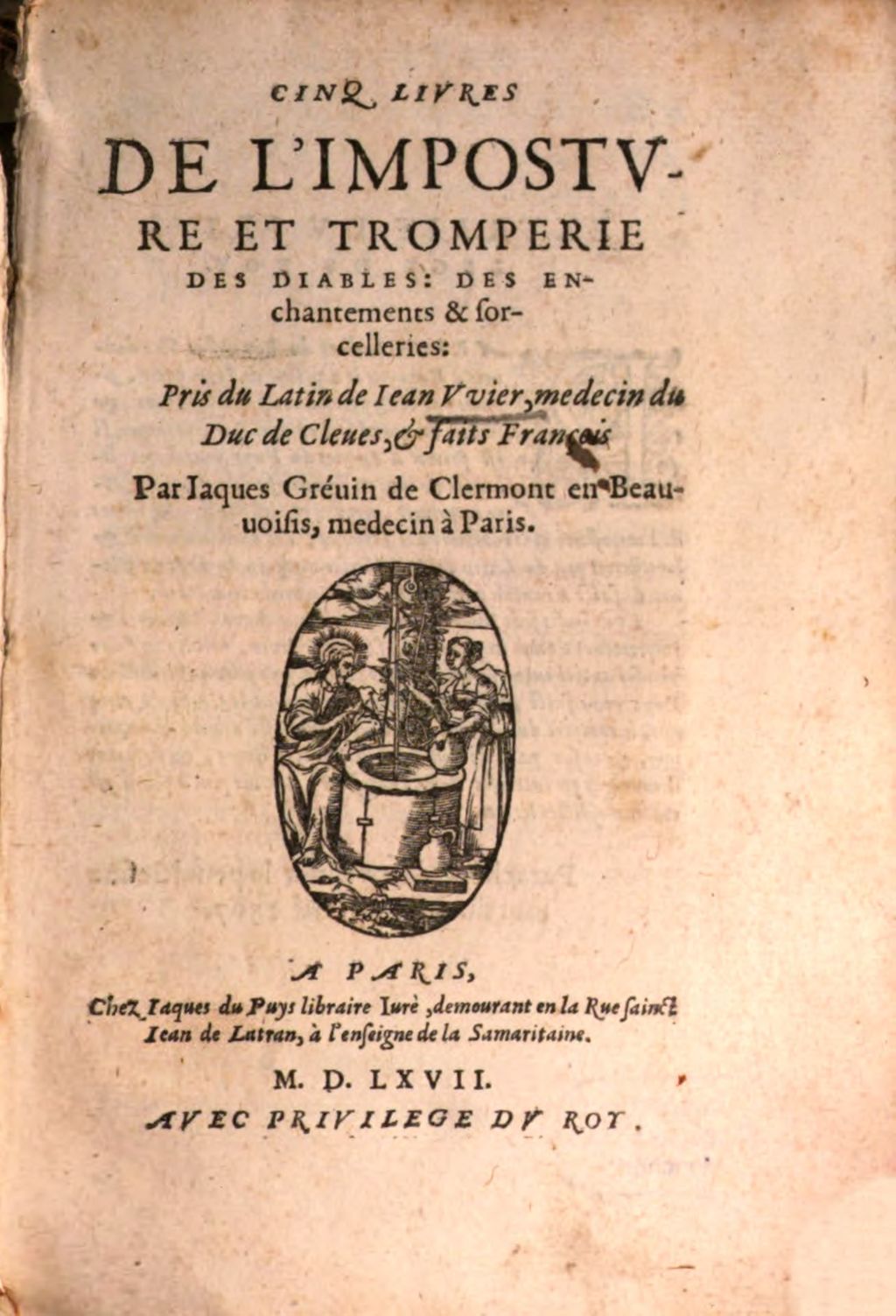 Cover of Cinq Livres De L'Impostvre et Tromperie des Diables: Des Enchantements & sorcelleries
