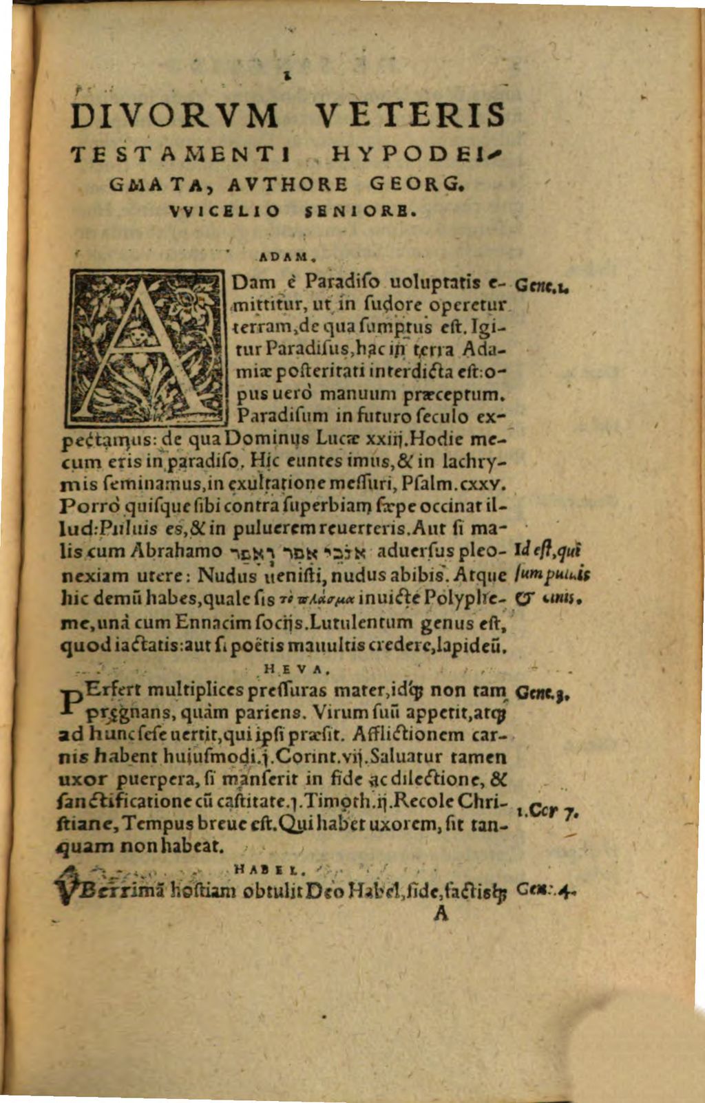 Cover of Historiarvm De Divis Tam Veteris Qvam Novi Testamenti Tempore Celeberrimis, Omni Mythologia Libere Resecta, Liber Vnvs