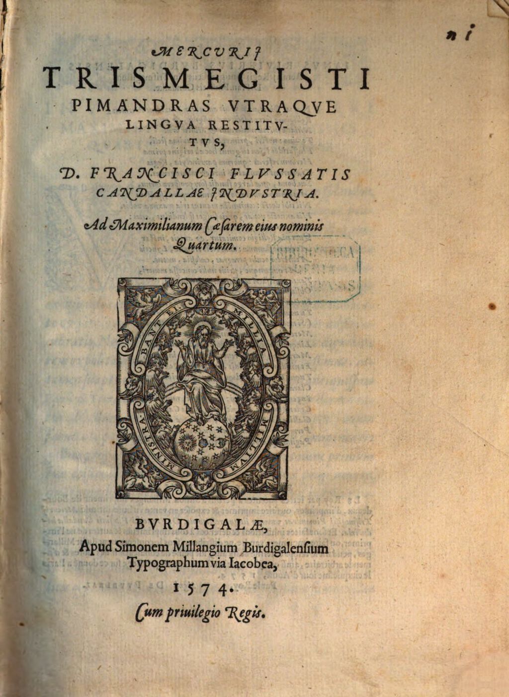 Cover of Mercvrij Trismegisti Pimandras