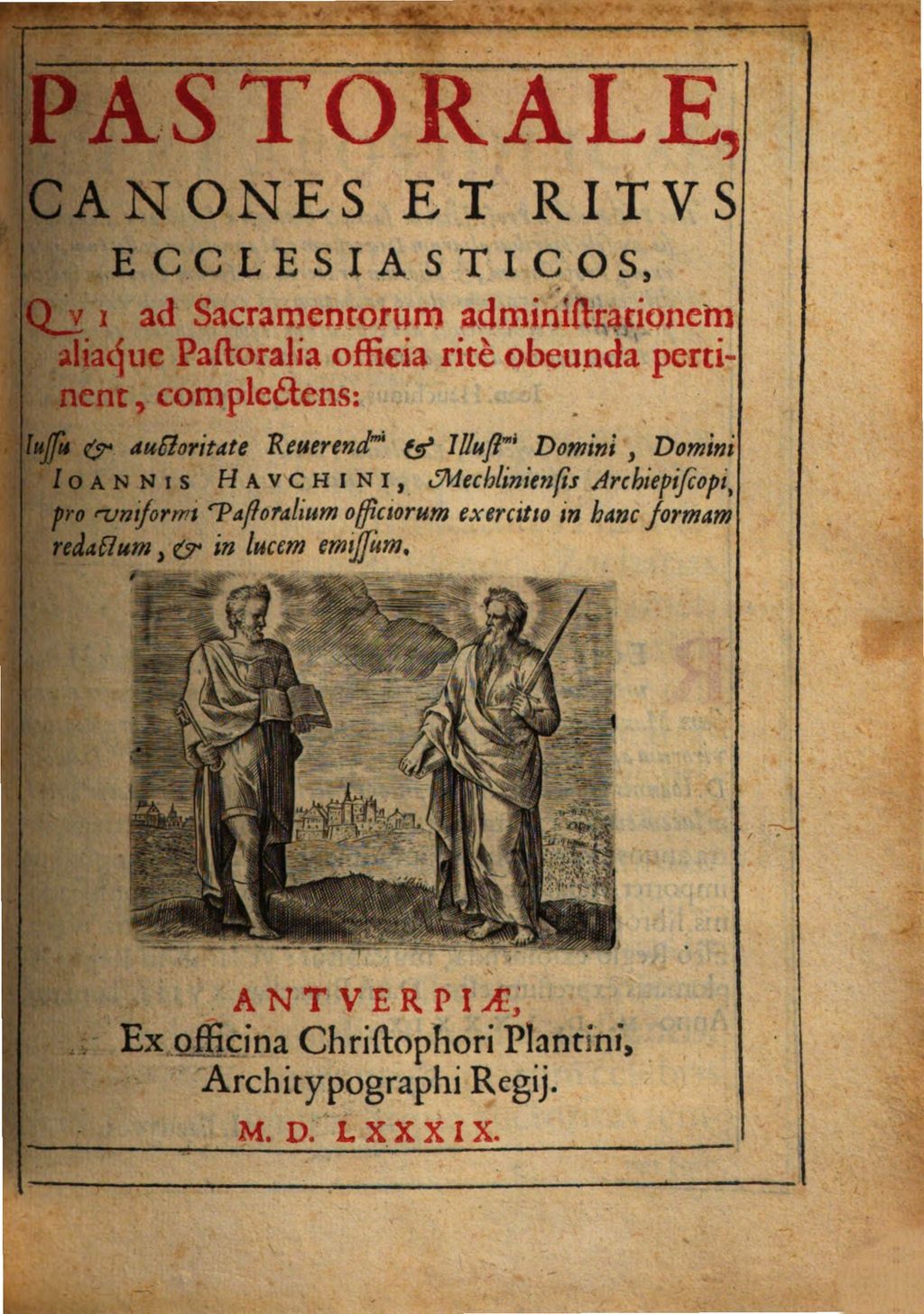 Cover of Pastorale Canones et ritus ecclesiasticos ... complectens