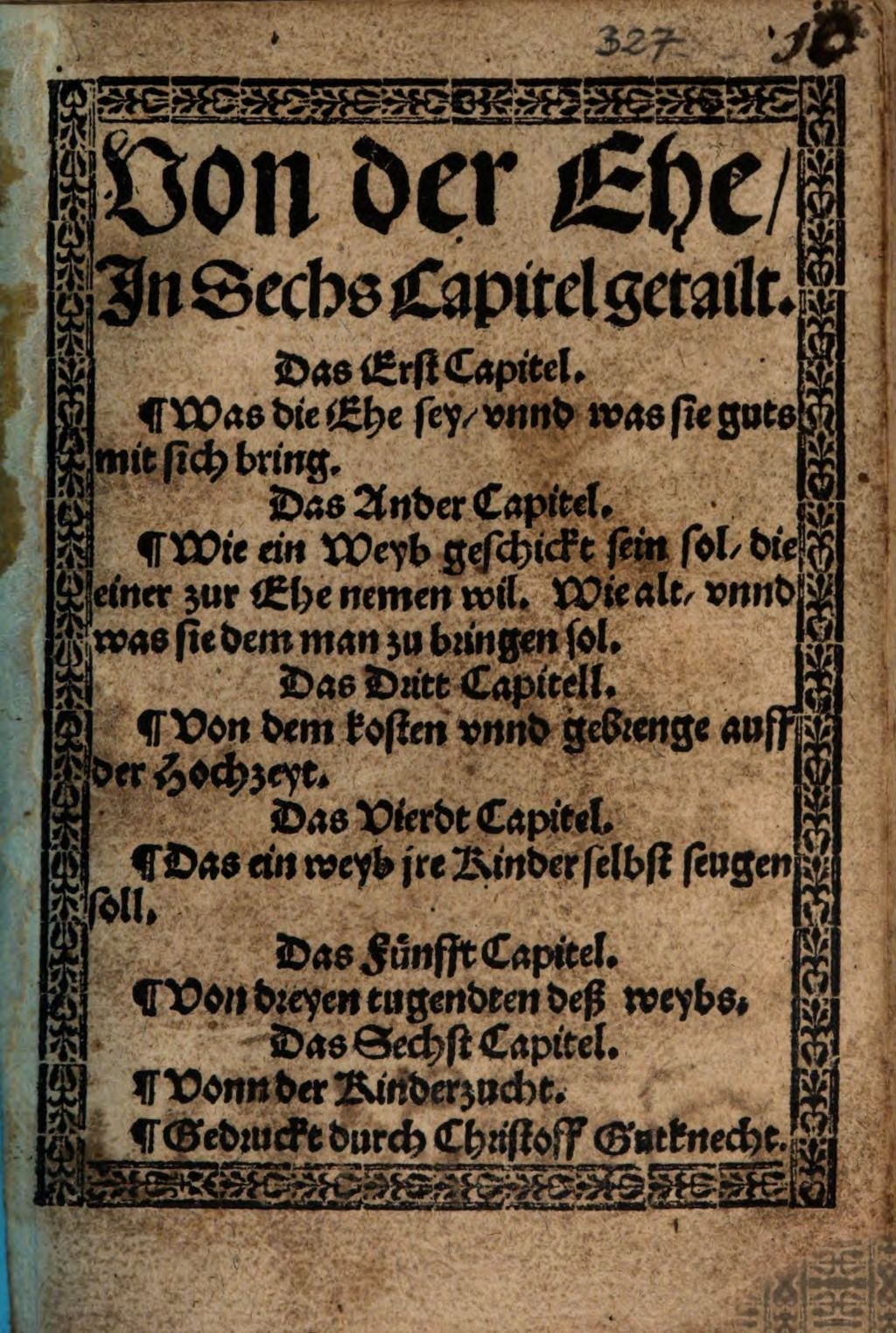 Cover of Von der Ehe