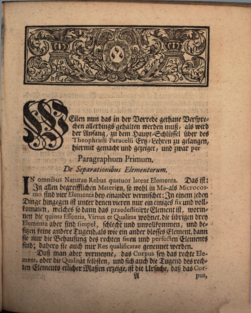 Cover of I. C. von Vanderbeeg, Eines in der wahren Chymie hocherfahrnen und berühmten Adepti, Manvdvctio Hermedico-Philosophica, oder Richtige Handleitung zu der Wahren philosophischen Medicin