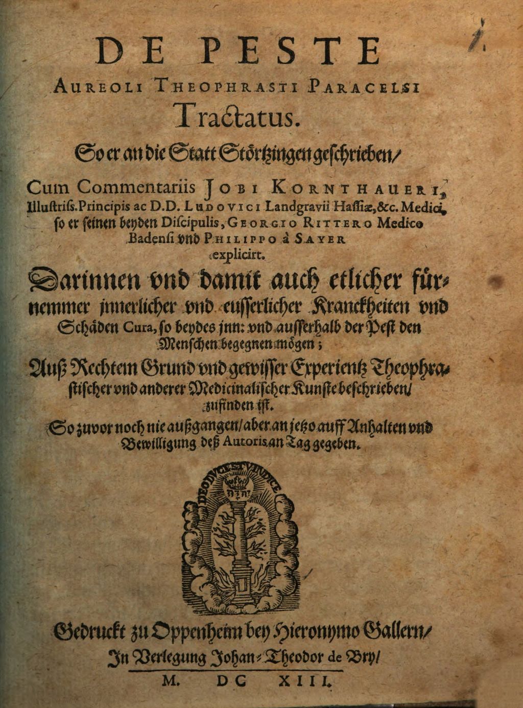 Cover of De Peste Tractatus