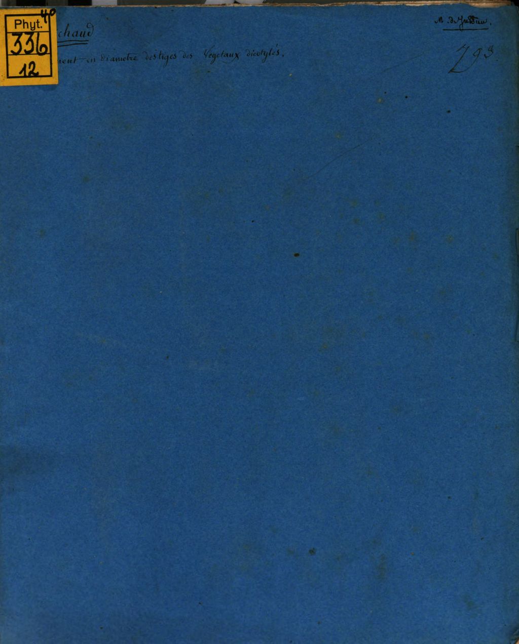 Cover of Observations relatives à une présentation qui a été faite, dans la séance du 16 février dernier, sur l'accroissement en diamètre des tiges des végétaux dicotylés