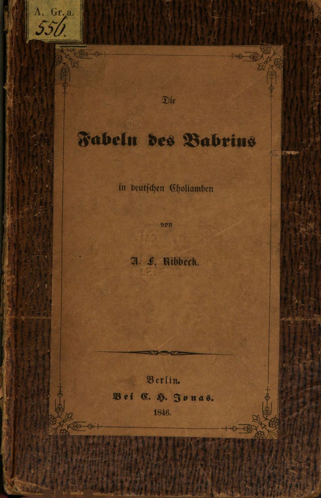 Cover of Die Fabeln des Babrius