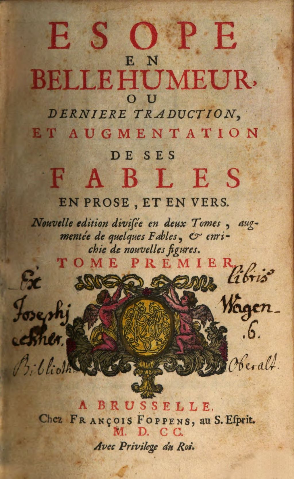 Cover of Esope En Belle Humeur, Ou Derniere Traduction, Et Augmentation De Ses Fables