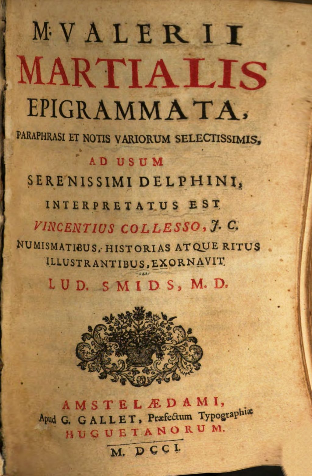 Cover of M. Valerii Martialis Epigrammata