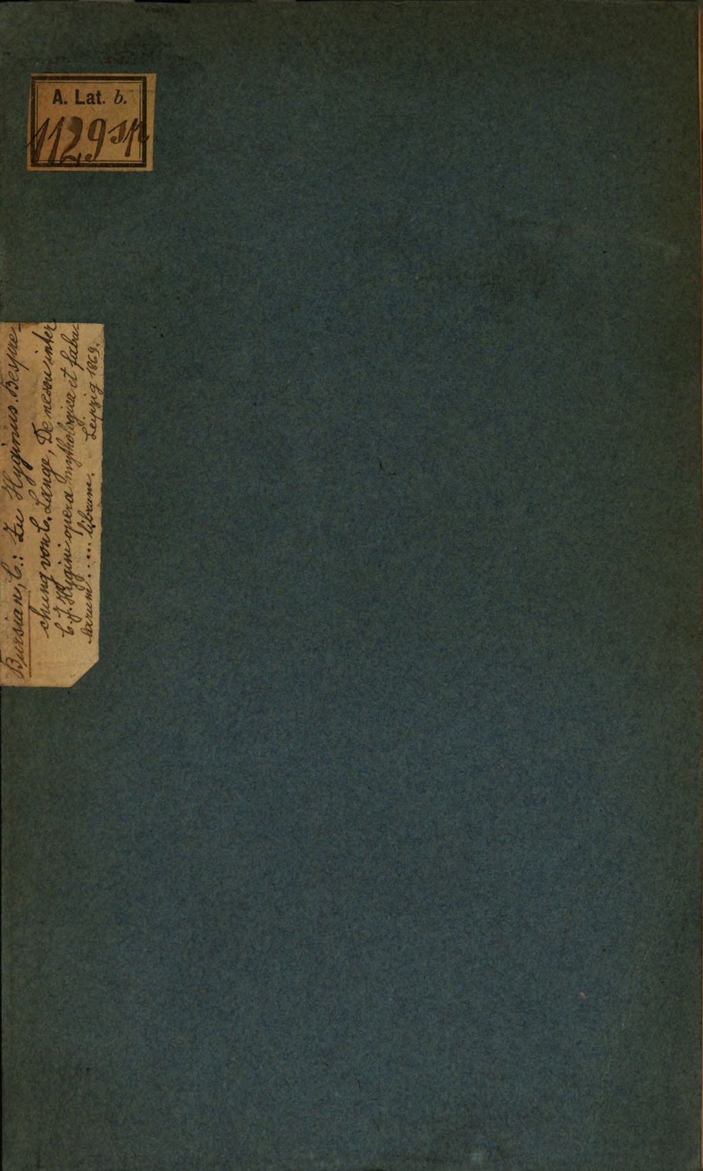 Cover of Zu Hyginus