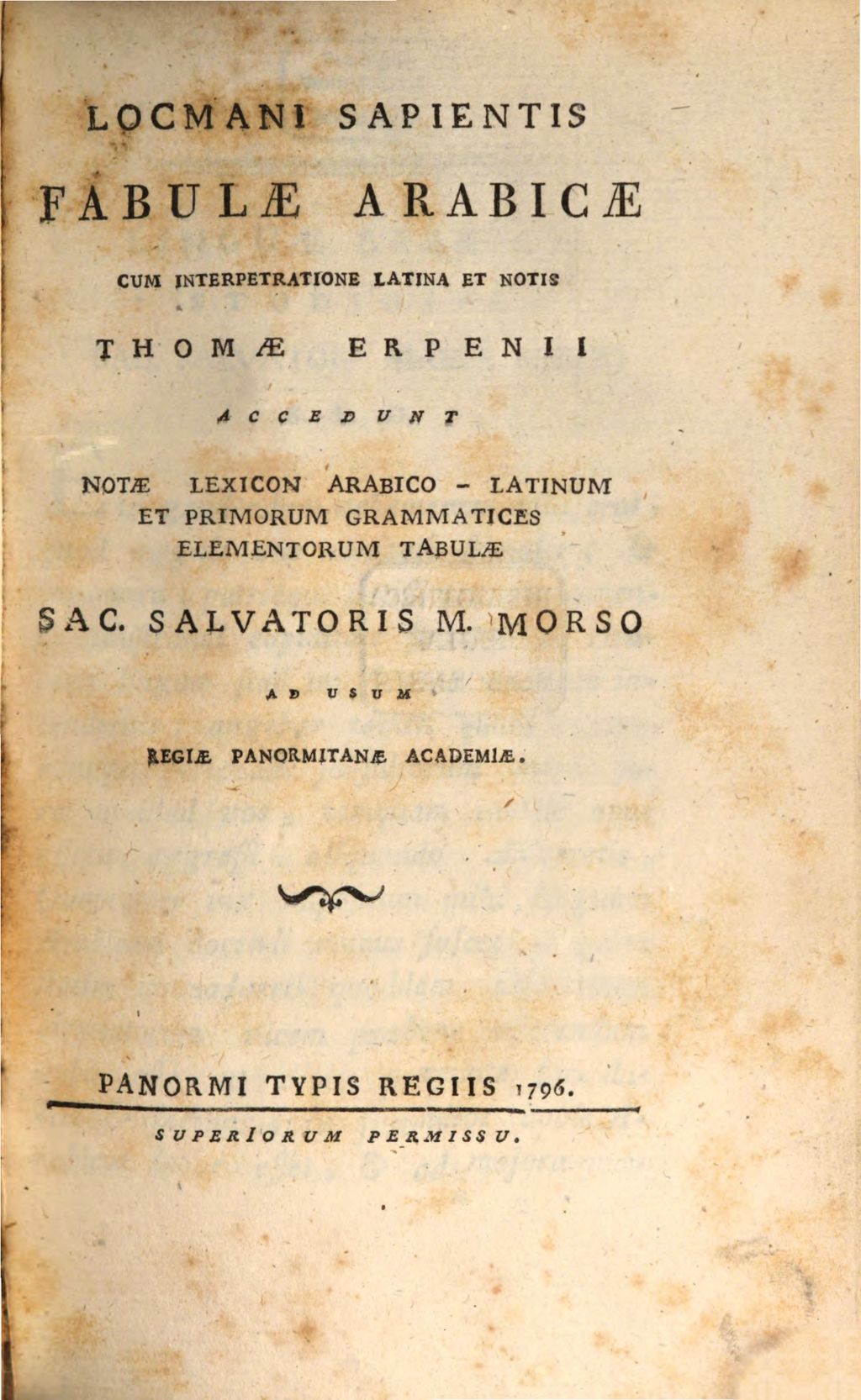 Cover of Lokman'i sapientis fabulae arabicae