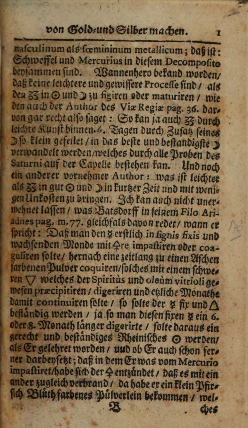 Cover of Chymischer oder Alchymistischer Particular Zeiger das ist Treuer Unterricht vom Gold- und Silbermachen