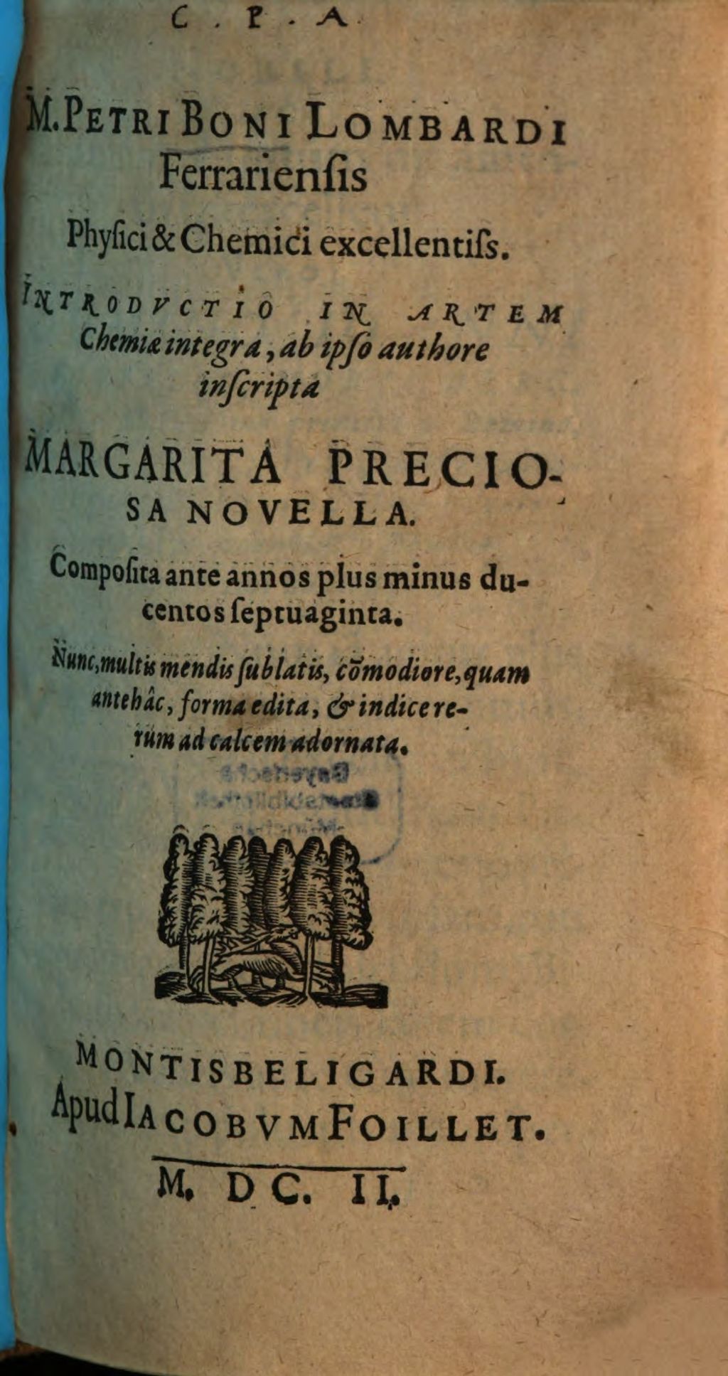 Cover of Introductio in artem Chemiae integra