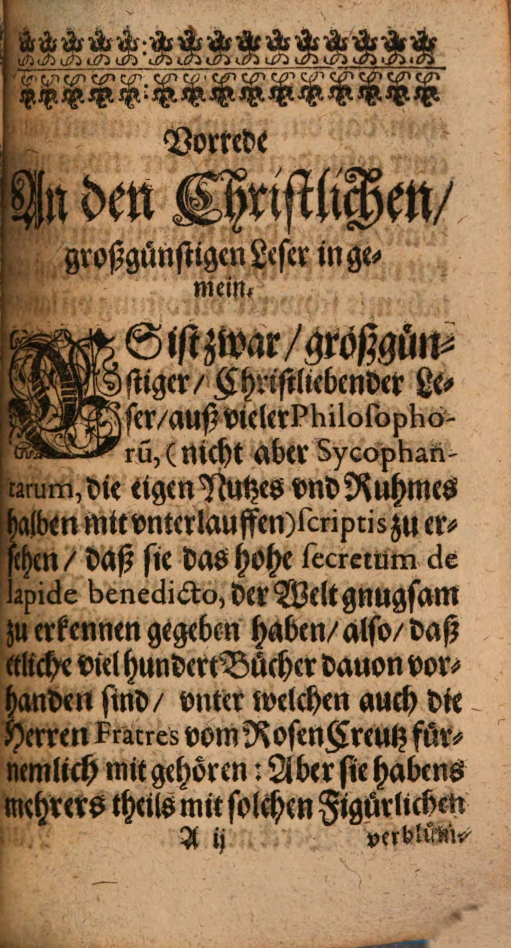 Cover of Elucidarius major. Oder Erleuchterunge vber die Reformation der gantzen weiten Welt, F. C. R. auß ihrer Chymischen Hochzeit, vnd sonst mit viel andern testimoniis Philosophorum
