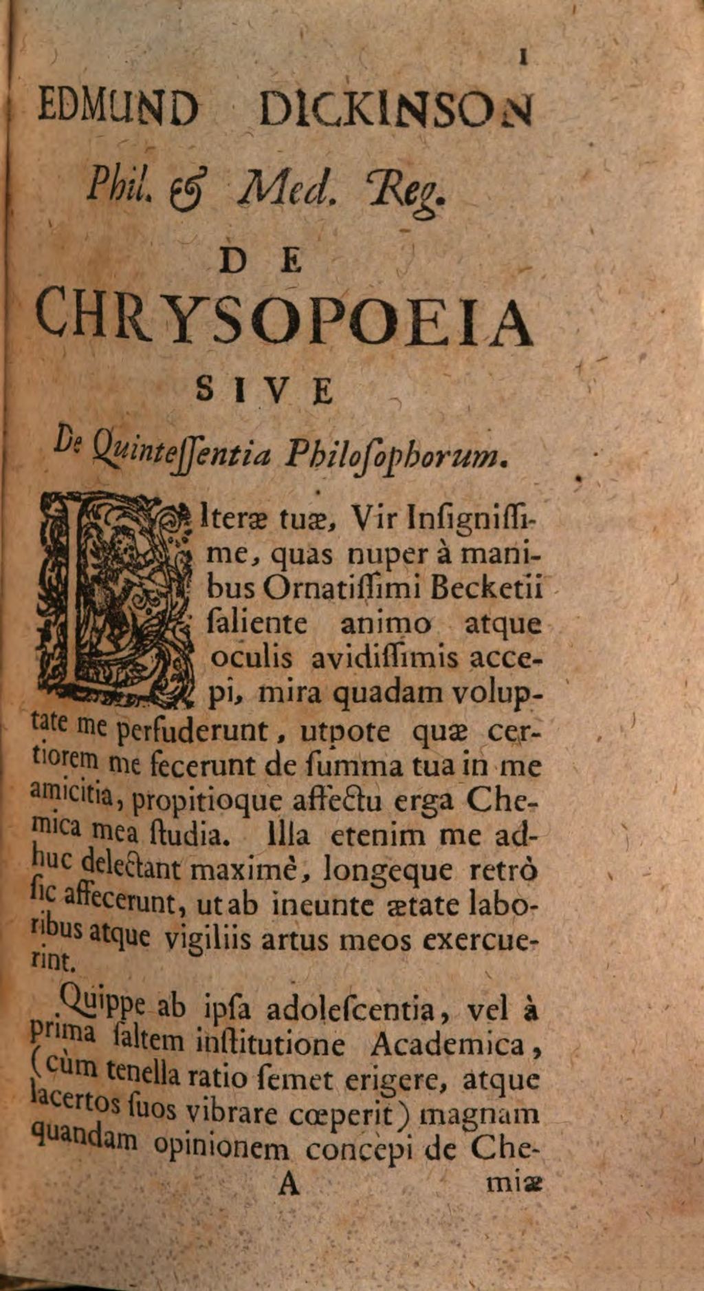 Cover of De Chrysopoeia Sive De Quintessentia Philosophorum
