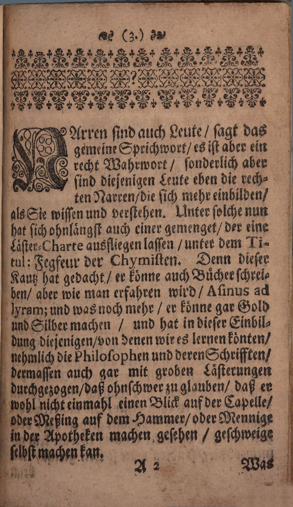 Cover of Erlösung der Philosophen aus dem Fegfeuer der Chymisten Das ist: Rechtmäßige Retorsion, Im Nahmen der Philosophen Denen ohnlängst Ausgeflogenen drey Läster-Bogen entgegen gesetzt