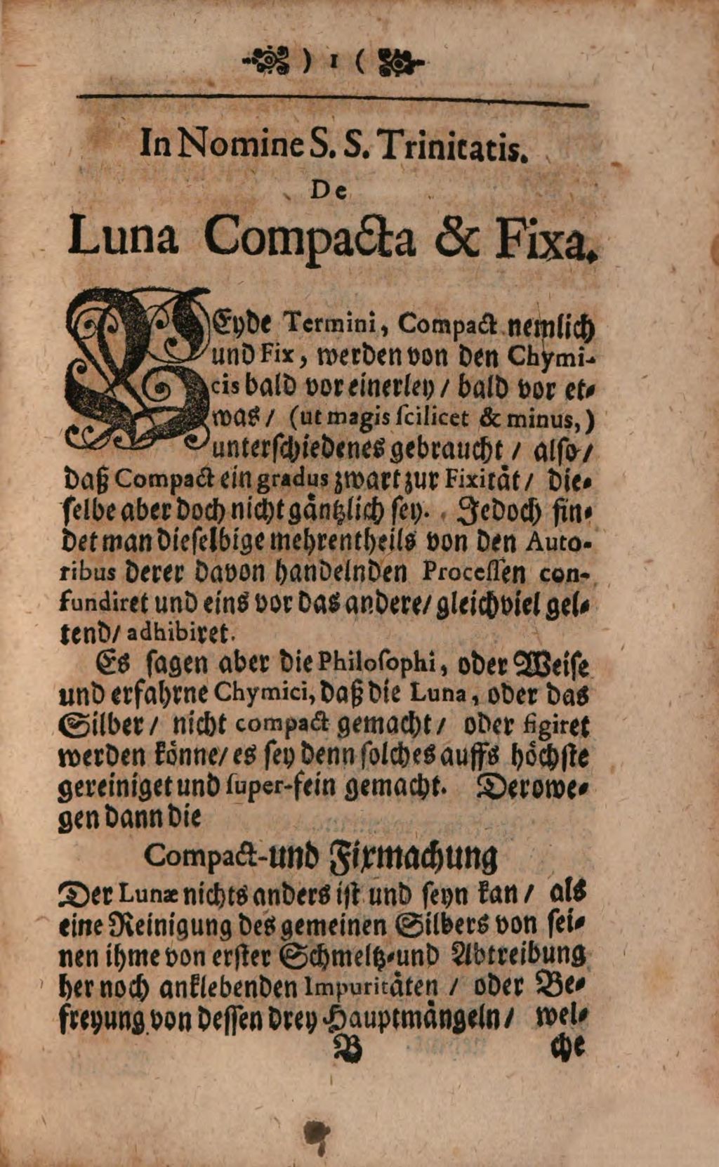 Cover of Einfältiger iedoch deutlicher, und verhoffentlich Nützlicher Unterricht von der Luna Compacta Et Fixa