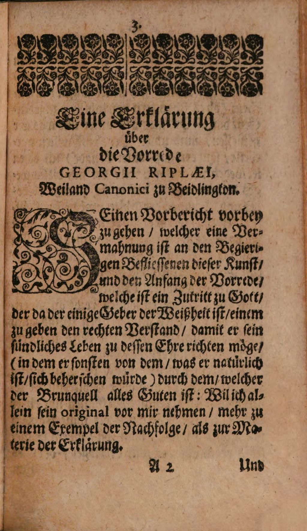 Cover of Erklärung über die sechs chymischen Pforten des berühmten Englischen Philosophi Georgii Riplaei