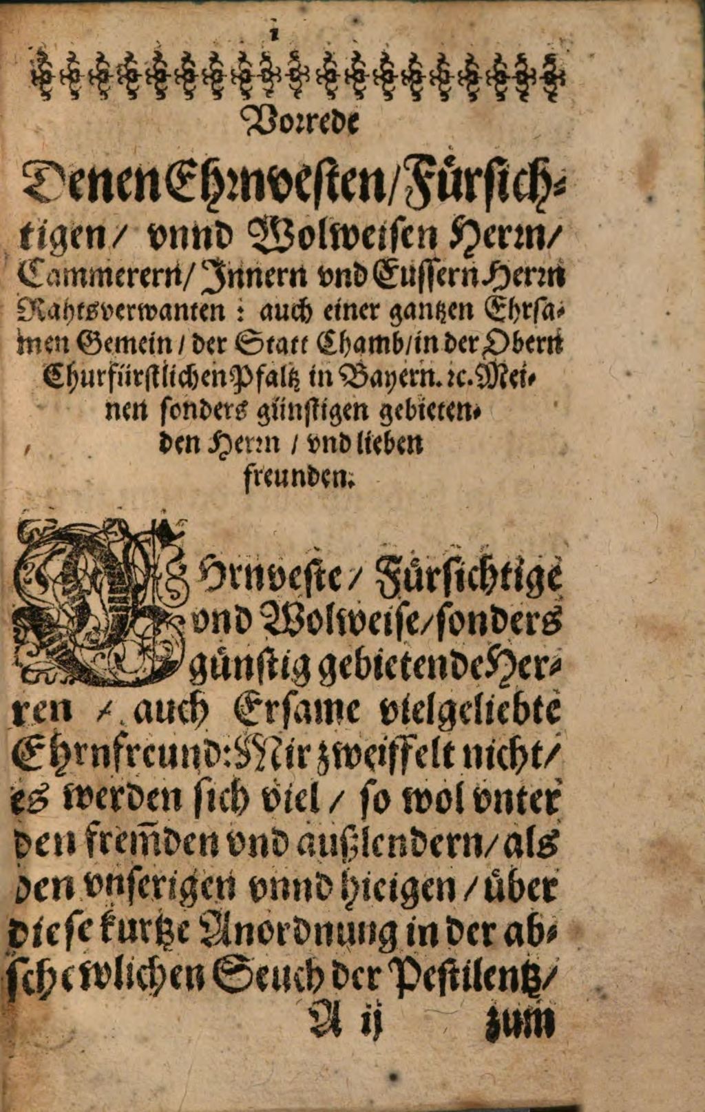 Cover of Kurze Anordnung, wie sich männiglich zur Zeit der Abschewlichen Seuch der Pestilenz verhalten ... möge