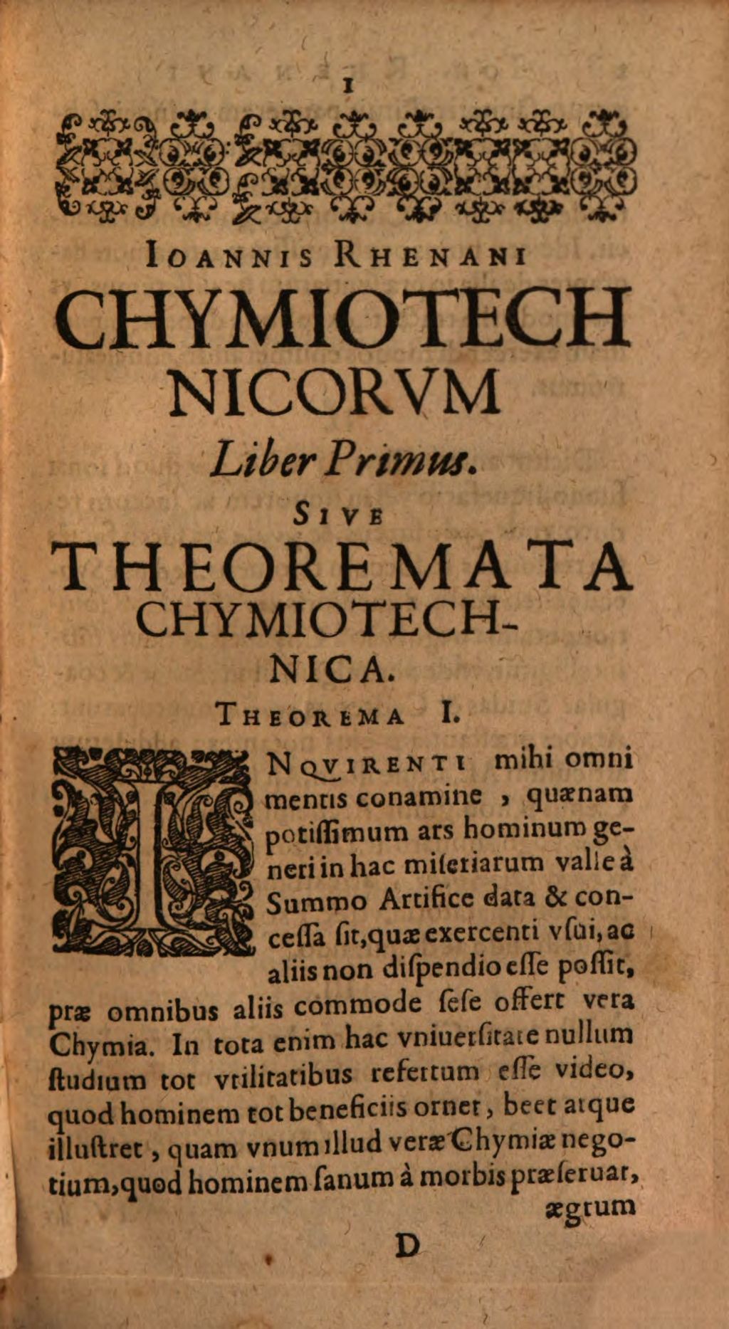 Cover of Joh. Rhenani Opera chymiatrica