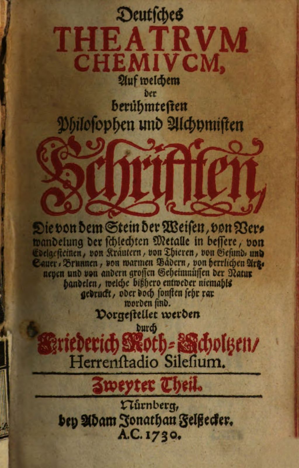 Cover of Deutsches Theatrum Chemicum
