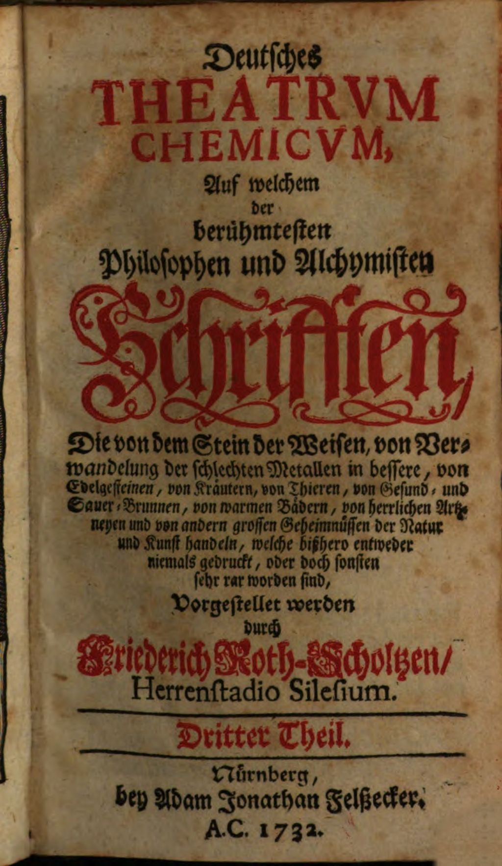 Cover of Deutsches Theatrum Chemicum