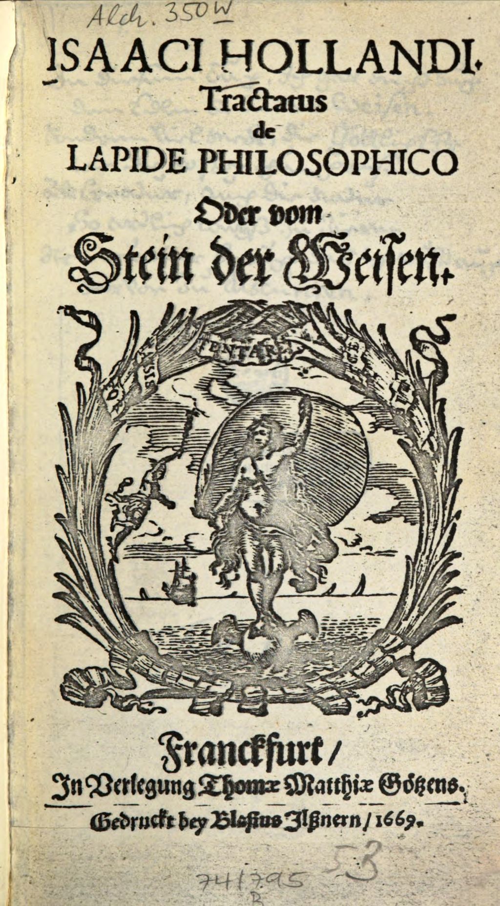 Cover of Tractatus de lapide philosophico