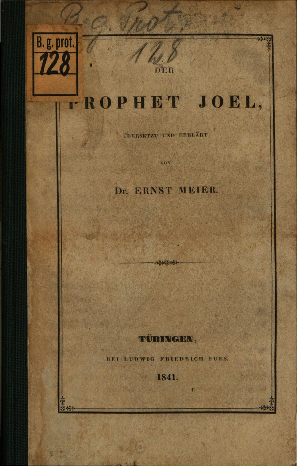 Cover of Der Prophet Joel