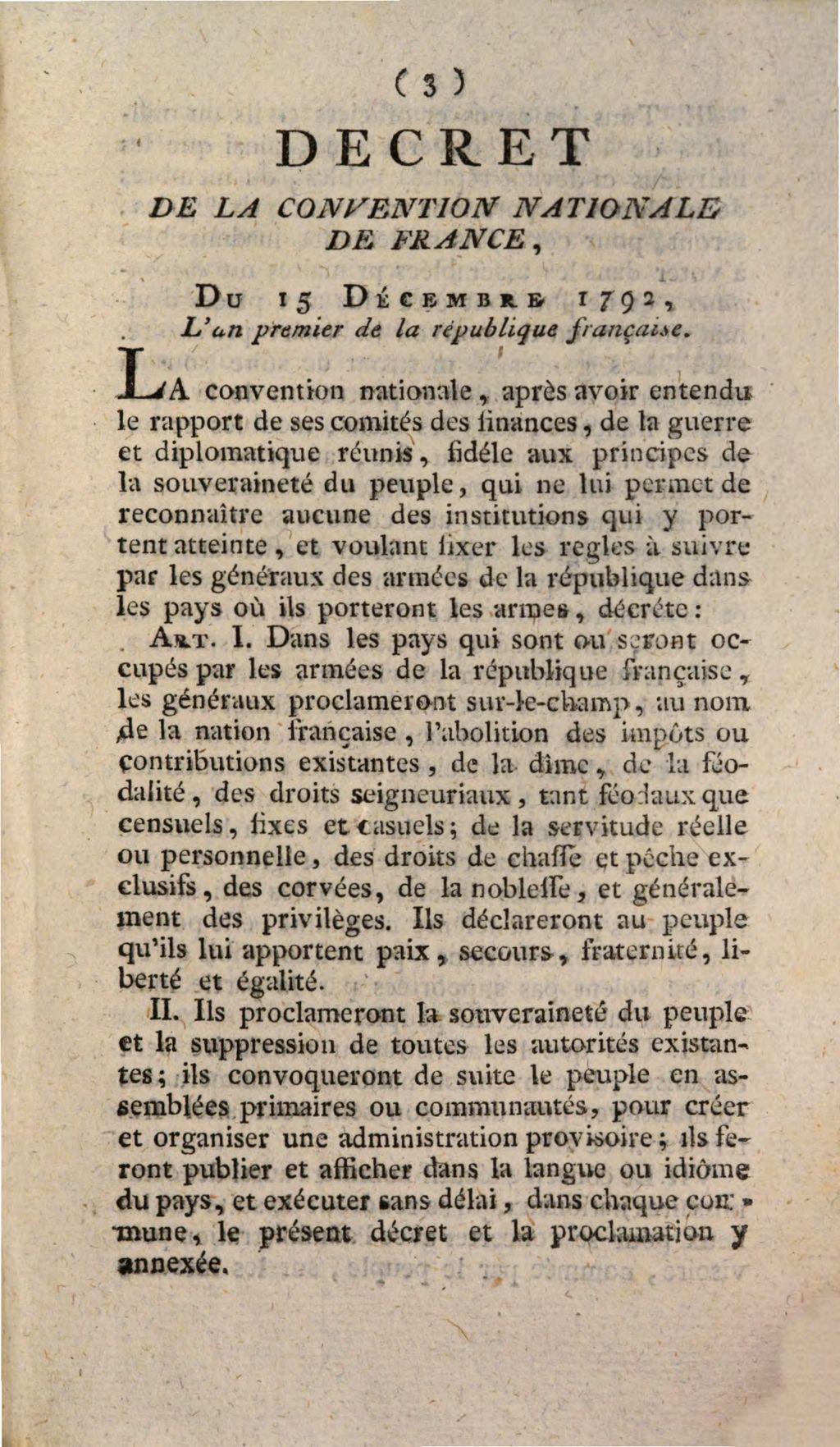 Cover of Extrait Du Procès-Verbal De l'assemblée des Représentans provisoires du Peuple de la ville libre de Bruxelles