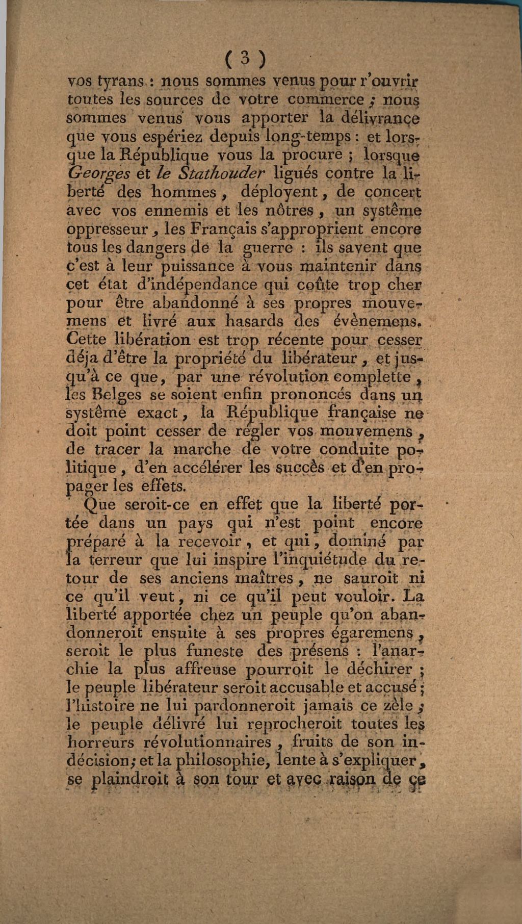 Cover of Discours Prononcé dans la séance de l'Assemblée des Représentans provisoires du peuple de la ville libre de Bruxelles