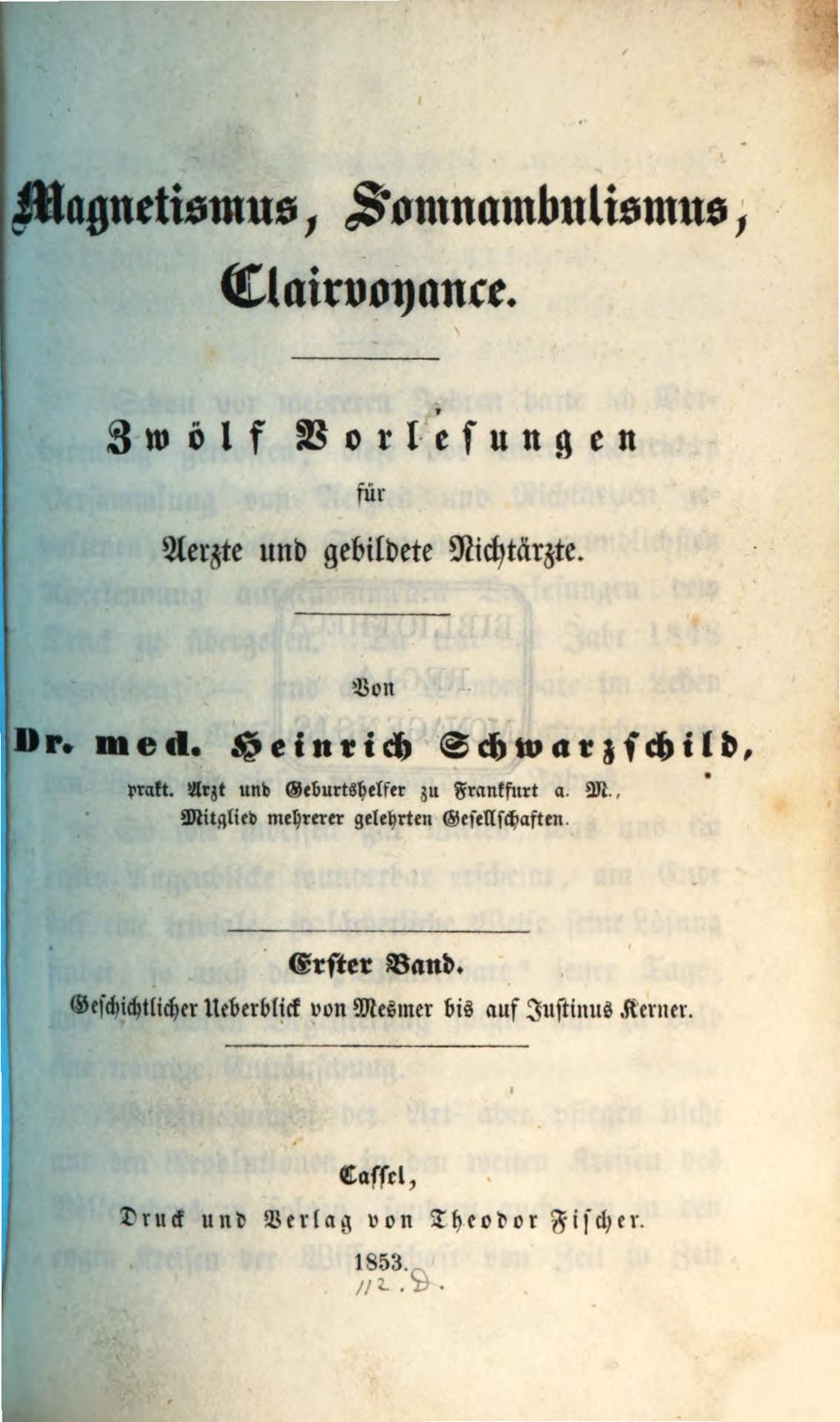Cover of Magnetismus, Somnambulismus , Clairvoyance