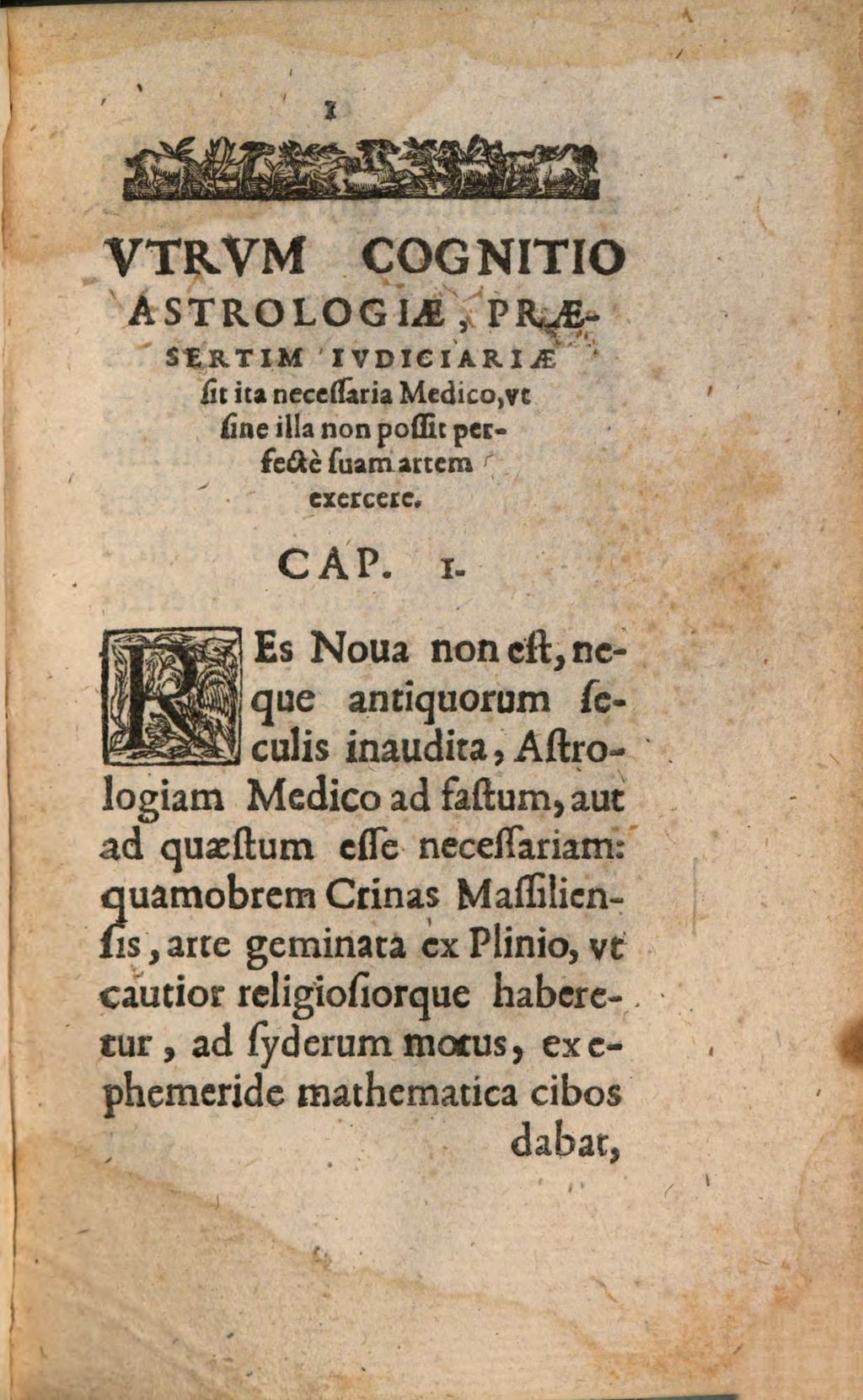 Cover of De Astrologia Medica Liber